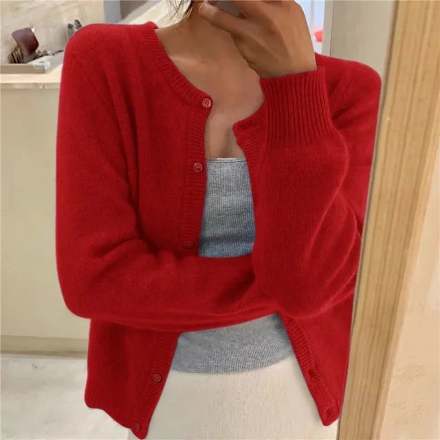 Modischer Langarm Cardigan für Damen, Einheitsgröße, mit elegantem offenem Schnitt für Layering.