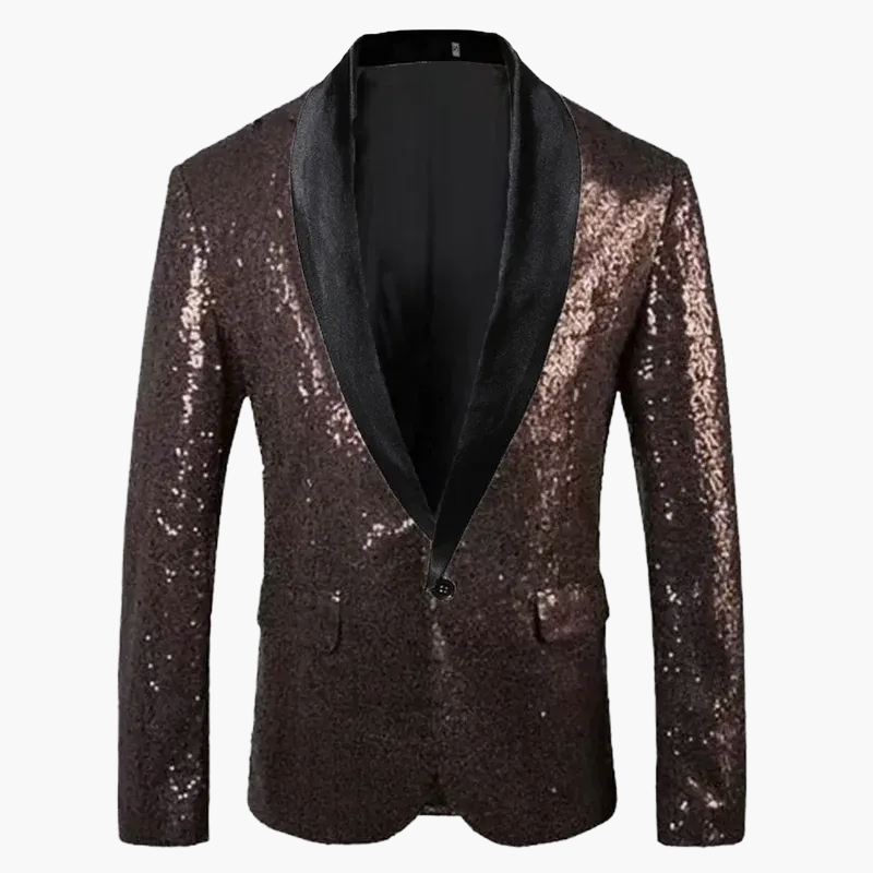 Herren Pailletten Blazer mit Hemd und Hose, kompletter Party-Look für den eleganten Herrn.