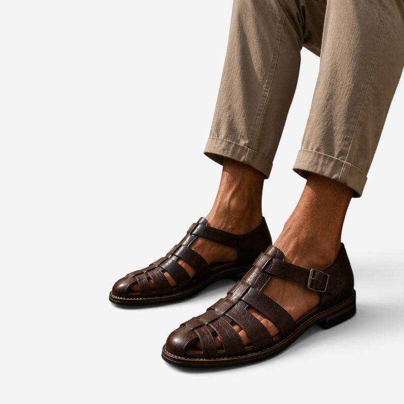 Robuste Herren Sandalen, perfekt für Strand, Alltag und Freizeit. Verstellbare Riemen bieten optimalen Halt.