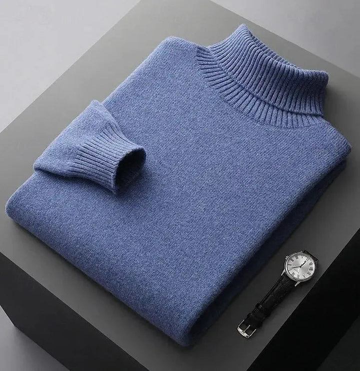 Multifunktionaler Herren Rollkragenpullover, wärmend & stylisch für jede Gelegenheit.