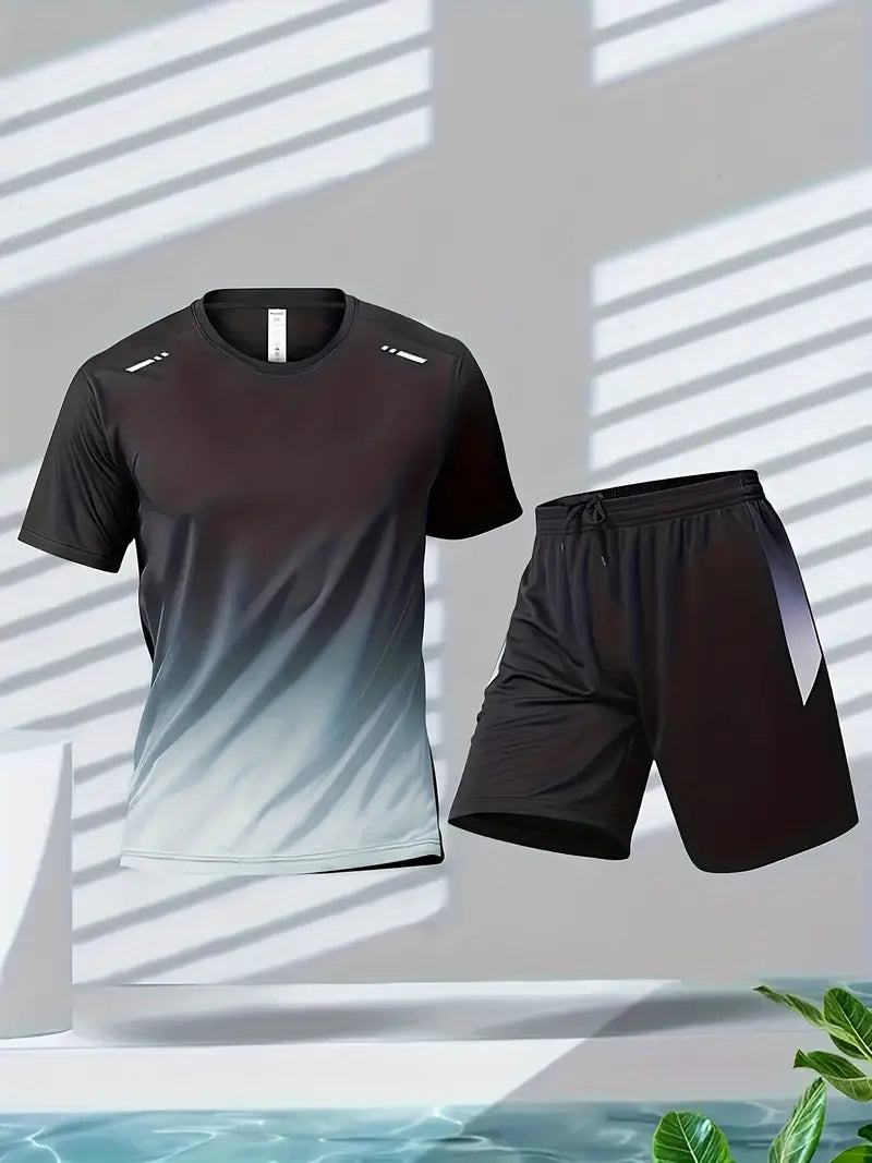 Komfortables Herren Sportset Jarek mit atmungsaktivem T-Shirt und Shorts für Outdoor, Sport & Freizeit.